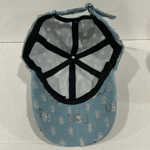 Women’s sequins denim hat One Size - Picture 4 of 5